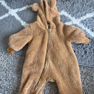 Cozy Tan Teddy Bear Kids One Piece